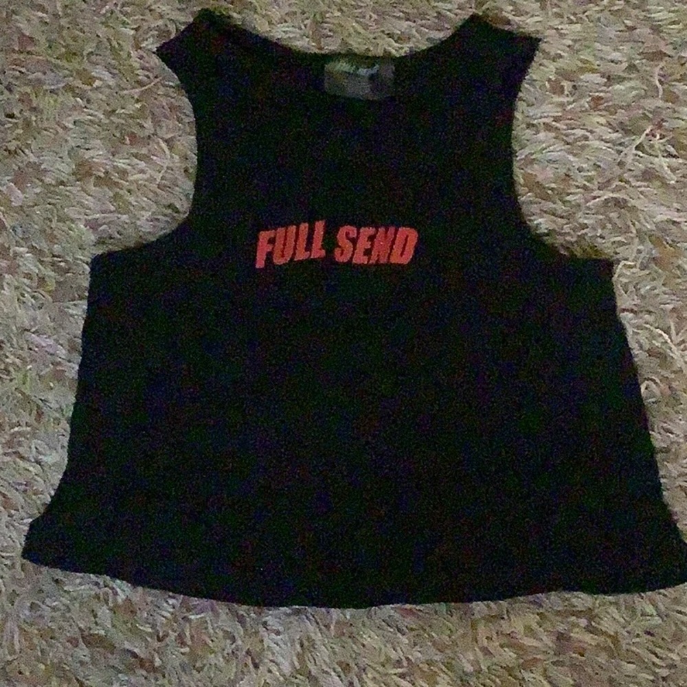 Full Send cropped tank top